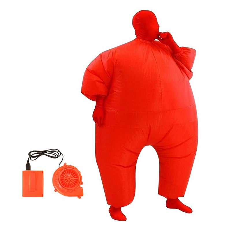 Qshine Adult Inflatable Full Body Jumpsuit Cosplay Costume Halloween Funny Fancy Dress Blow Up Party Toy - Image 1